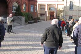 Son-rise service at the Library Park in Clinton