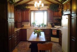 Everything matches in this kitchen.